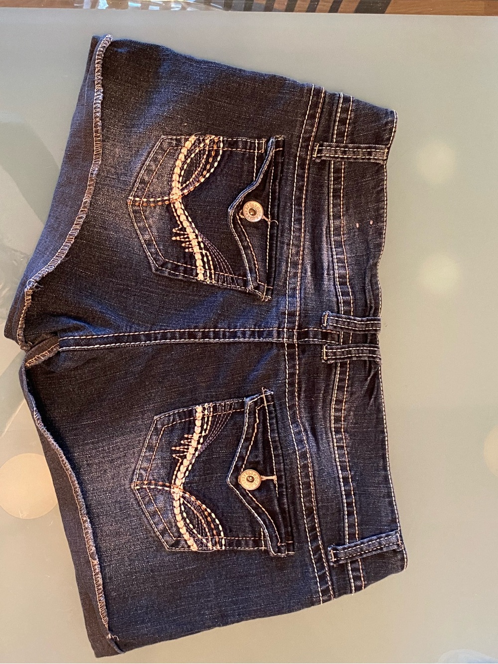 Truce Cute Dark Wash Denim Shorts - Women's - Picture 3 of 6